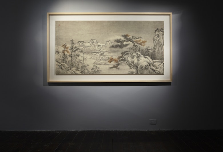 He Xiangyu, Antique Series, 2011, Chinese ink and coke resin on silk. Private collection, Taiwan. Photo: Zan Wimberley.