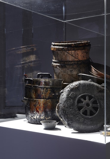 He Xiangyu, Cola Project Tools, 2009-10, pots and induction cooker. Courtesy the artist and White Space, Beijing. Photo: Zan Wimberley.