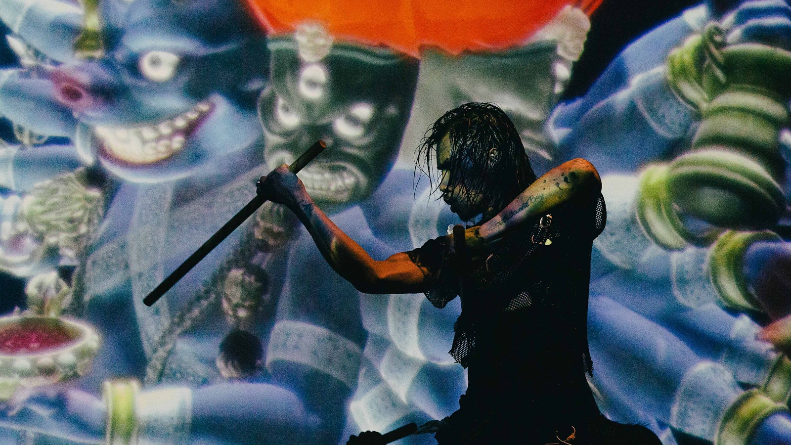 Jeremy Lloyd, Underwater ~ STORM (Background: Lu Yang, Wrathful King Kong Core) | Photos: Anna Hay for 4A