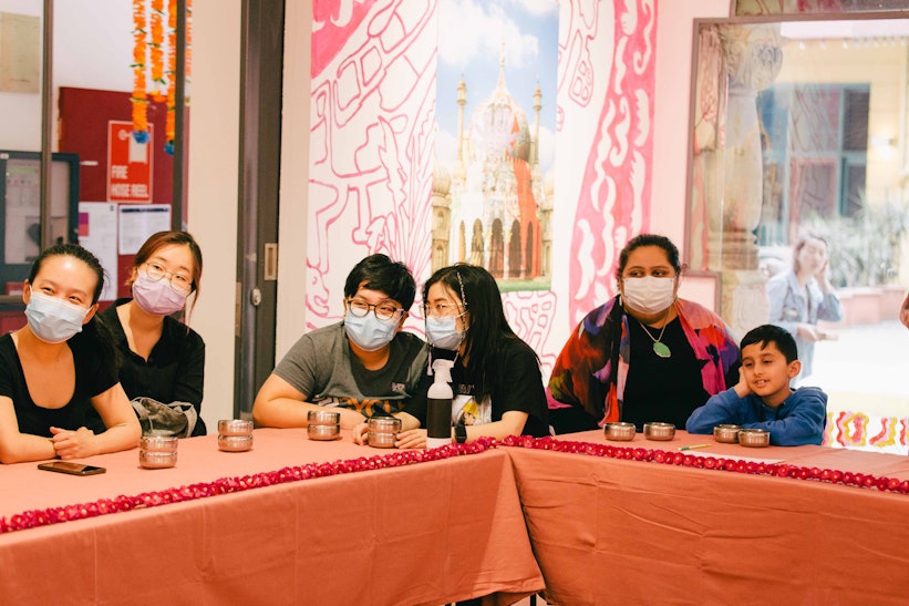 Making Nei Urundai with Radha La Bia Workshop, 4A Centre for Contemporary Asian Art; photo: Anna Hay