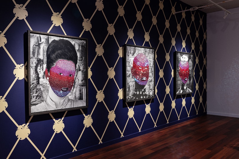 Nathan Beard, A Puzzlement, installation view, 2023, 4A Centre for Contemporary Asian Art; photo: Kai Wasikowski. Commissioned by Perth Institute of Contemporary Arts. Courtesy the artist and sweet pea, Perth.