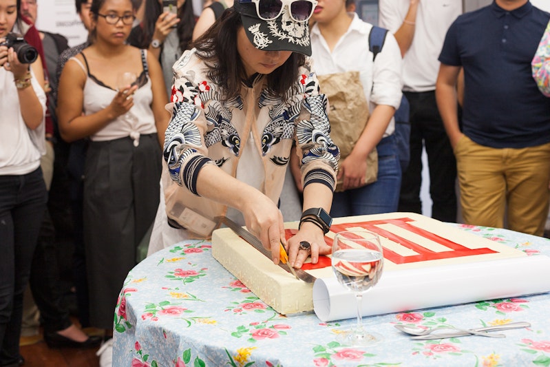 Chen Qiulin, ‘One Hundred Names in Tofu (Kwong)’ (2016), performance documentation, 4A Centre for Contemporary Asian Art. Courtesy the artist and A Thousand Plateaus Art Space, Chengdu. Image: Document Photography.