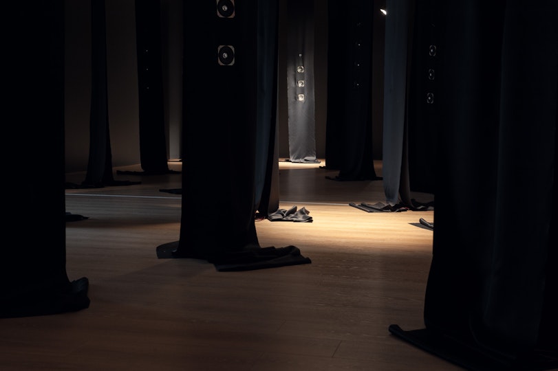 Tintin Wulia, Act 1: Neitherland, Whitherland, Hitherland (2015), 32-channel sound installation. Courtesy of the artist. This work was commissioned by 4A Centre for Contemporary Asian Art. Image: Justin Malinowski