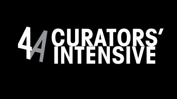 A black and grey 4A logo with white text reading Curators' Intensive on a black background