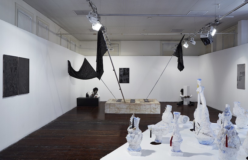 Haze: Tully Arnot, Sarah Contos and Jensen Tjhung (2014), first floor exhibition view, 4A Centre for Contemporary Asian Art. Courtesy the artist. Image: Zan Wimberley.