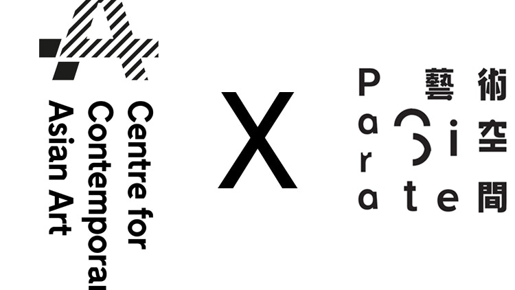 Texting reading "4A Centre for Contemporary Asian Art" and "Parasite" in black on a white background