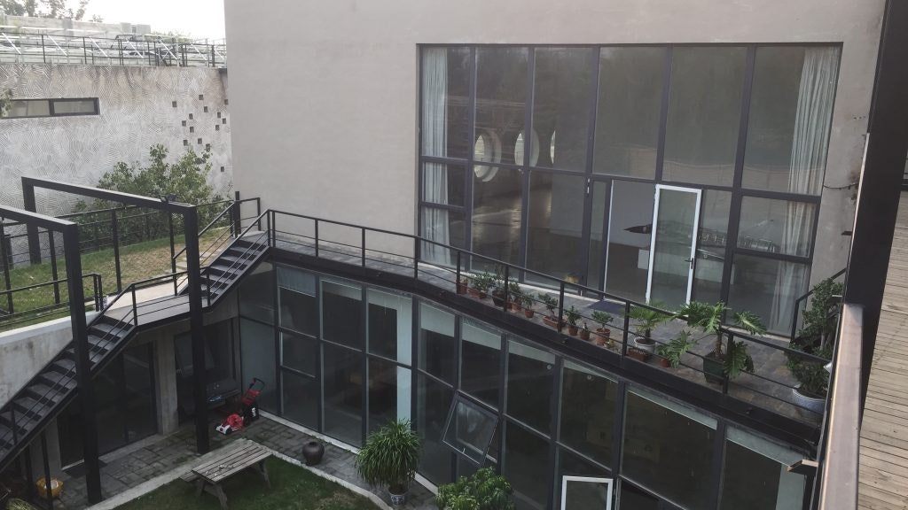 Photo of the exterior of the Beijing studio of Chinese-Australian artist Shen Shaomin.