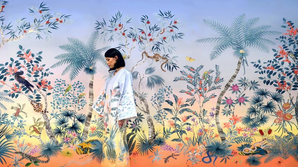 Image: Victoria Garcia, Unity, 2017, pigment ink printed on cotton linen, textile panels; image courtesy the artist.