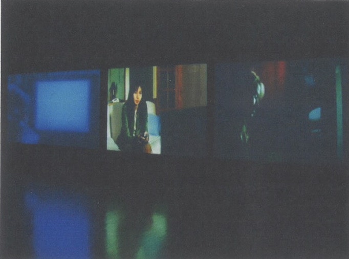 Emil Goh, ‘Remake (Ring),’ 2004. DVD video, 1’56”, installation view.