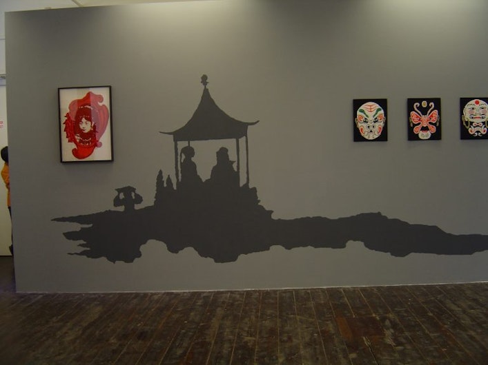 Phase 1: Renee So, The Palace Walls are Strewn with Tapestries, 2004, installation view
