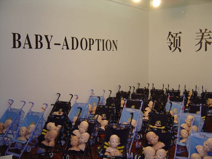 Phase 2: Jiang Jie, Baby, 2004, fibreglass sculpture, installation view