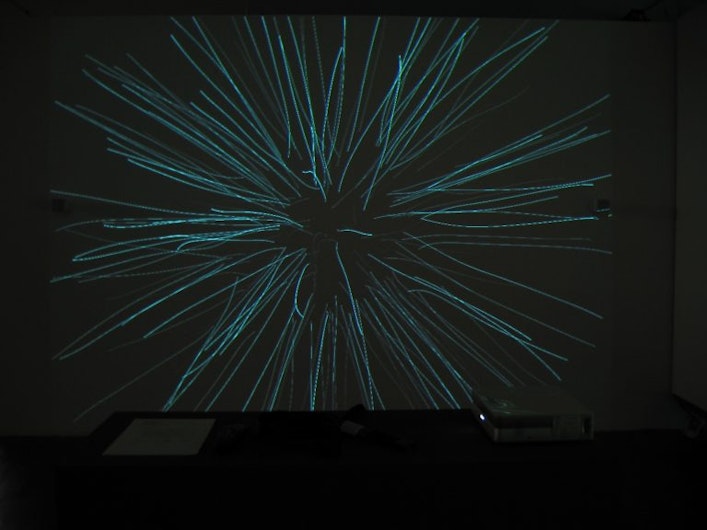 Phase 5: George Poonkhin Khut, Drawing Breath v.1, 2004, interactive sound and video installation, installation view