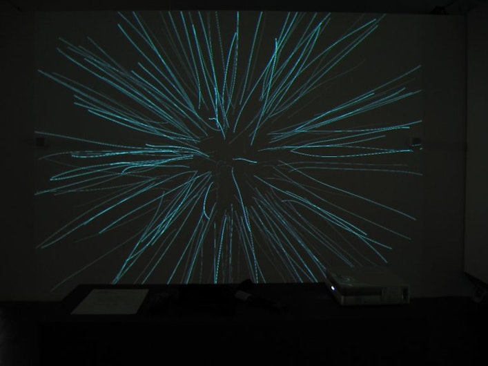 Phase 5: George Poonkhin Khut, Drawing Breath v.1, 2004, interactive sound and video installation, installation view