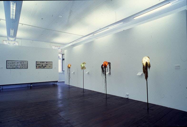 Wong Hoy Cheong, exhibition ‘Poisonous Targets’, 2000, Installation view, 4A Centre for Contemporary Asian Art.  Courtesy the artist.