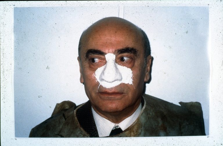 Cherine Fahd, Operation Nose Nose Operation (unknown), 1999-2000, colour prints, 74 x 50 cm. Installation view, 4A Centre for Contemporary Asian Art. Courtesy the artist.