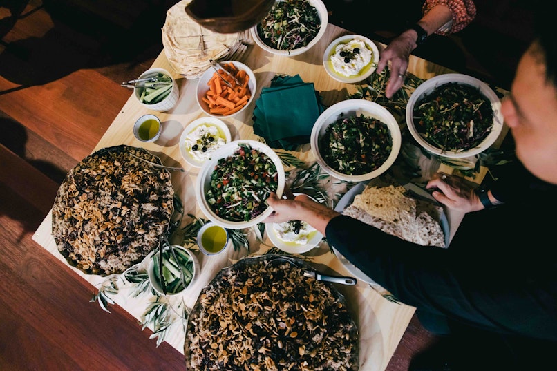 Palestinian catering courtesy Sunday Kitchen. Image: Anna Hay