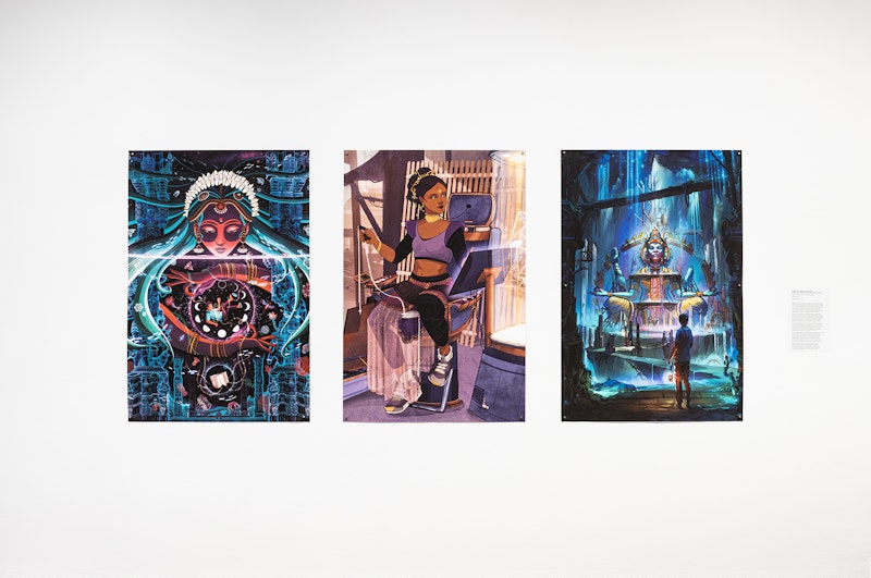 Elsewhere in India with Svabhu Kohli, Bhavani Kumar and Dhruv Chakkamadam, Speculating on a Cultural Cyborg, 2024, digital prints