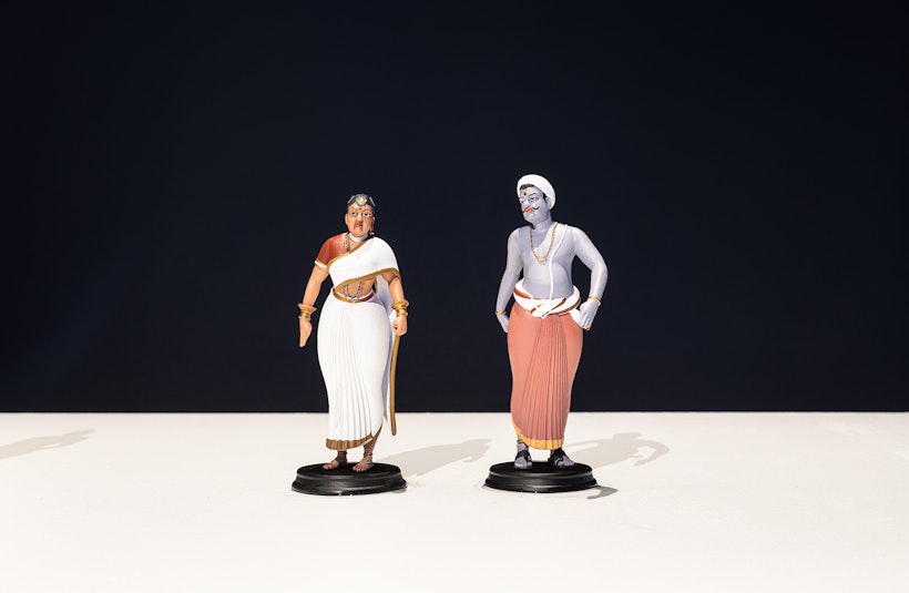 Elsewhere In India in collaboration with Art Gallery of New South Wales, Andrew Yip and Connie Gagliano, and Praphul Ambika, Archive to Animation: Reimagining Colonial Collections, 2024, 3d-rpinted sculptures and video