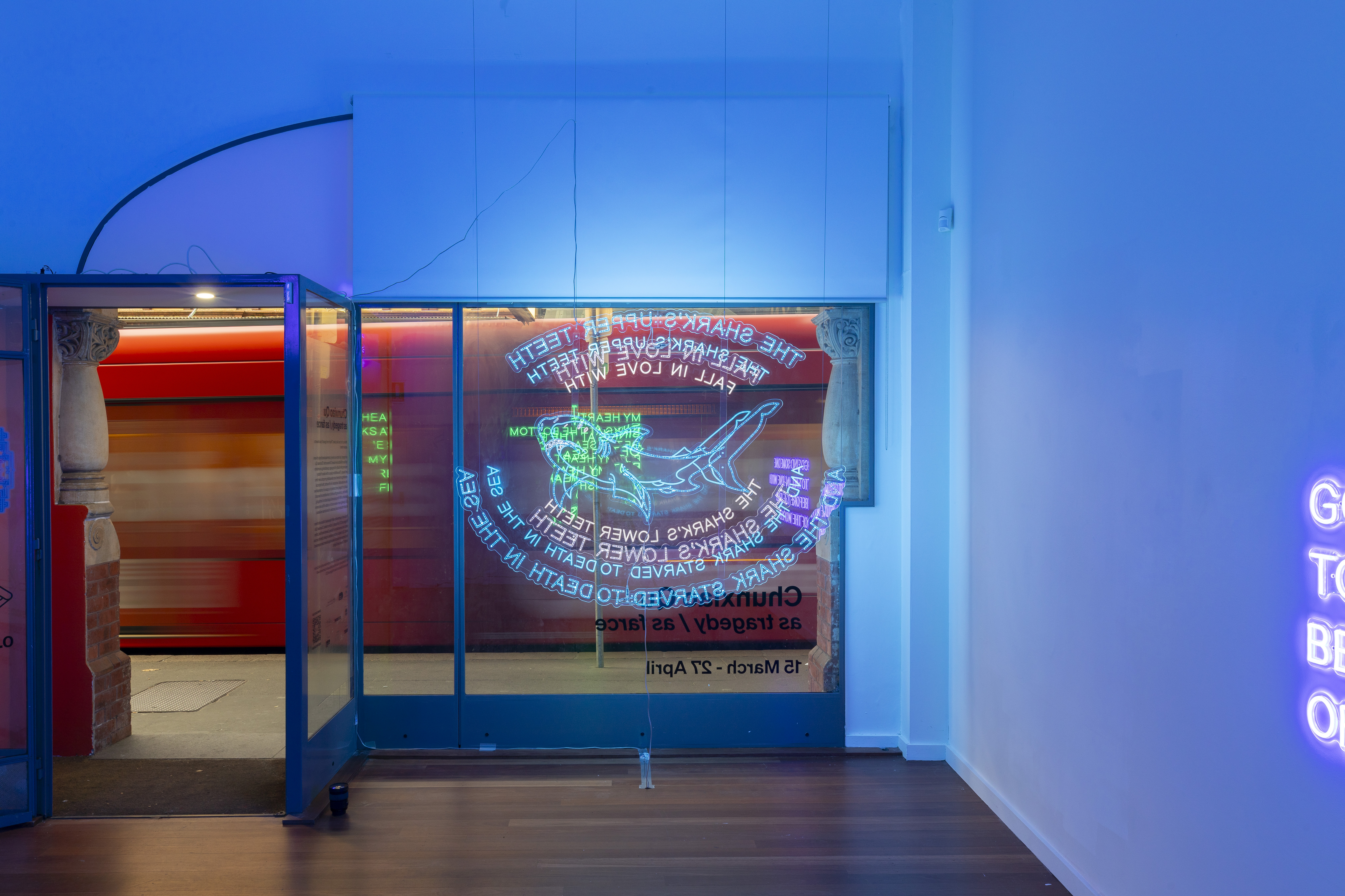 Chunxiao Qu: as tragedy / as farce, 2025, Installation view, 4A Centre for Contemporary Asian Art; photo: Jessica Maurer