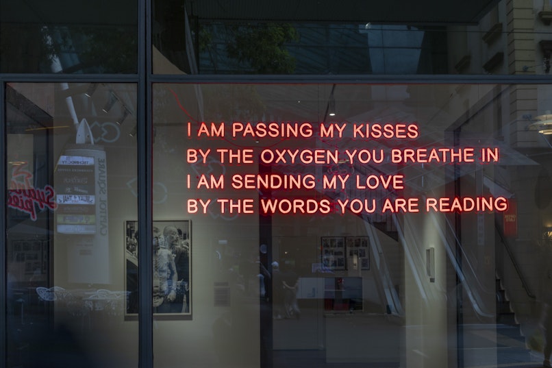 Chunxiao Qu: as tragedy / as farce, 2025, Installation view, 4A Centre for Contemporary Asian Art; photo: Jessica Maurer