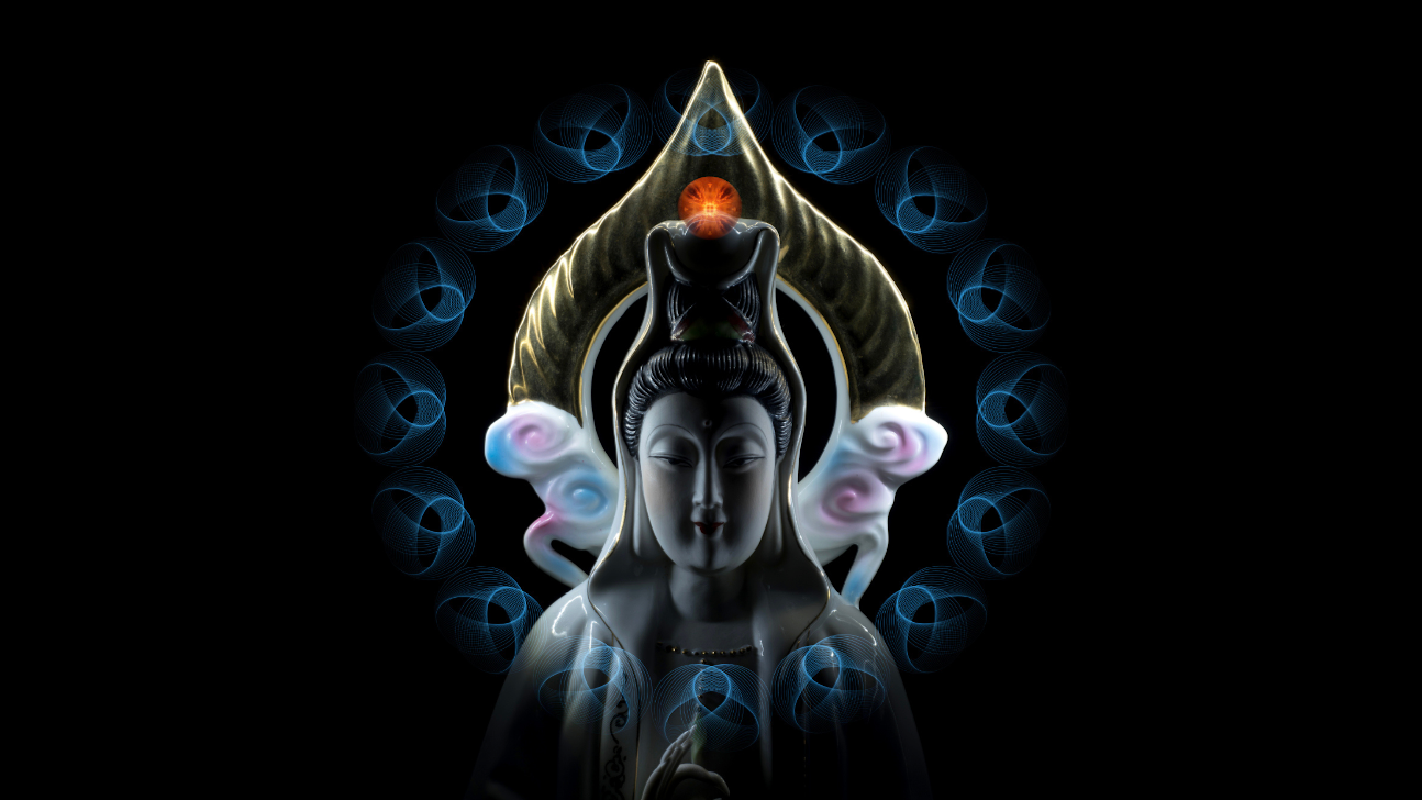 <p>Meditation with Man: A Moment of Stillness in the Cosmos</p>