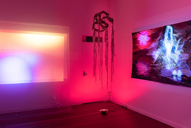 Winnie Cheung, Last Call (exhibition view), 2025, 4A Centre for Contemporary Asian Art. Image: Kai Wasikowski