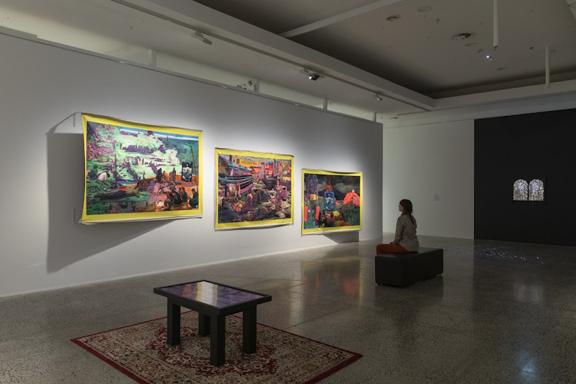 A Tear in the Fabric, exhibition view, 2025, Bathurst Regional Art Gallery.