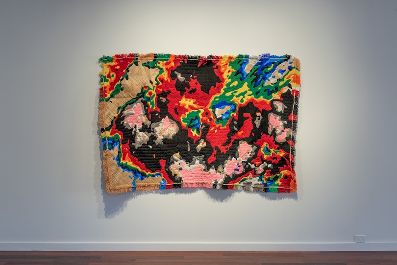Yuki Kihara, Osai from Tala o le tau: Stories from the Weather series, High Tides: Yuki Kihara and Morgan Hogg (installation view), 2026. Photograph by Garry Trinh.