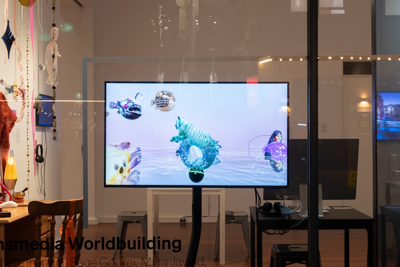Vidya Rajan, Good Morning Land, Transmedia Worldbuilding Residency Exhibition, 2026. Photograph by Garry Trinh.
