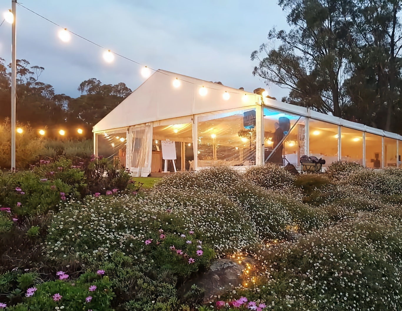 Wedding marquee at Growwild.