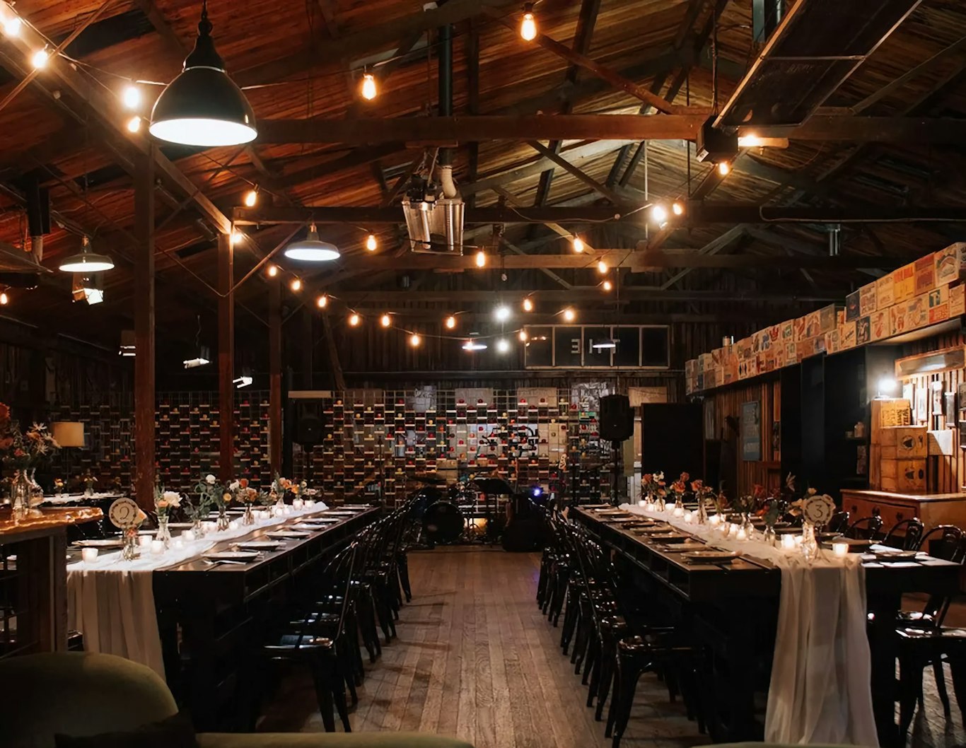 Interor of Willie Smith's setup for a wedding reception.