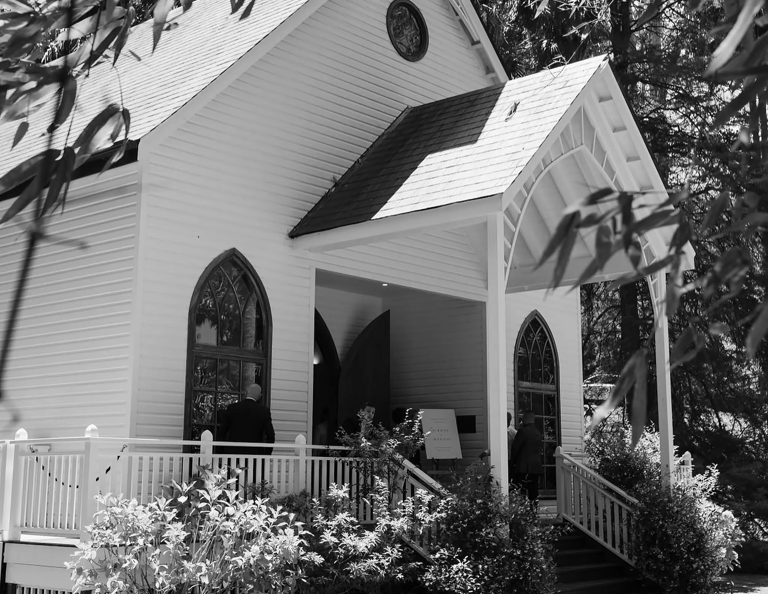 Exterior of Kantara House chapel.