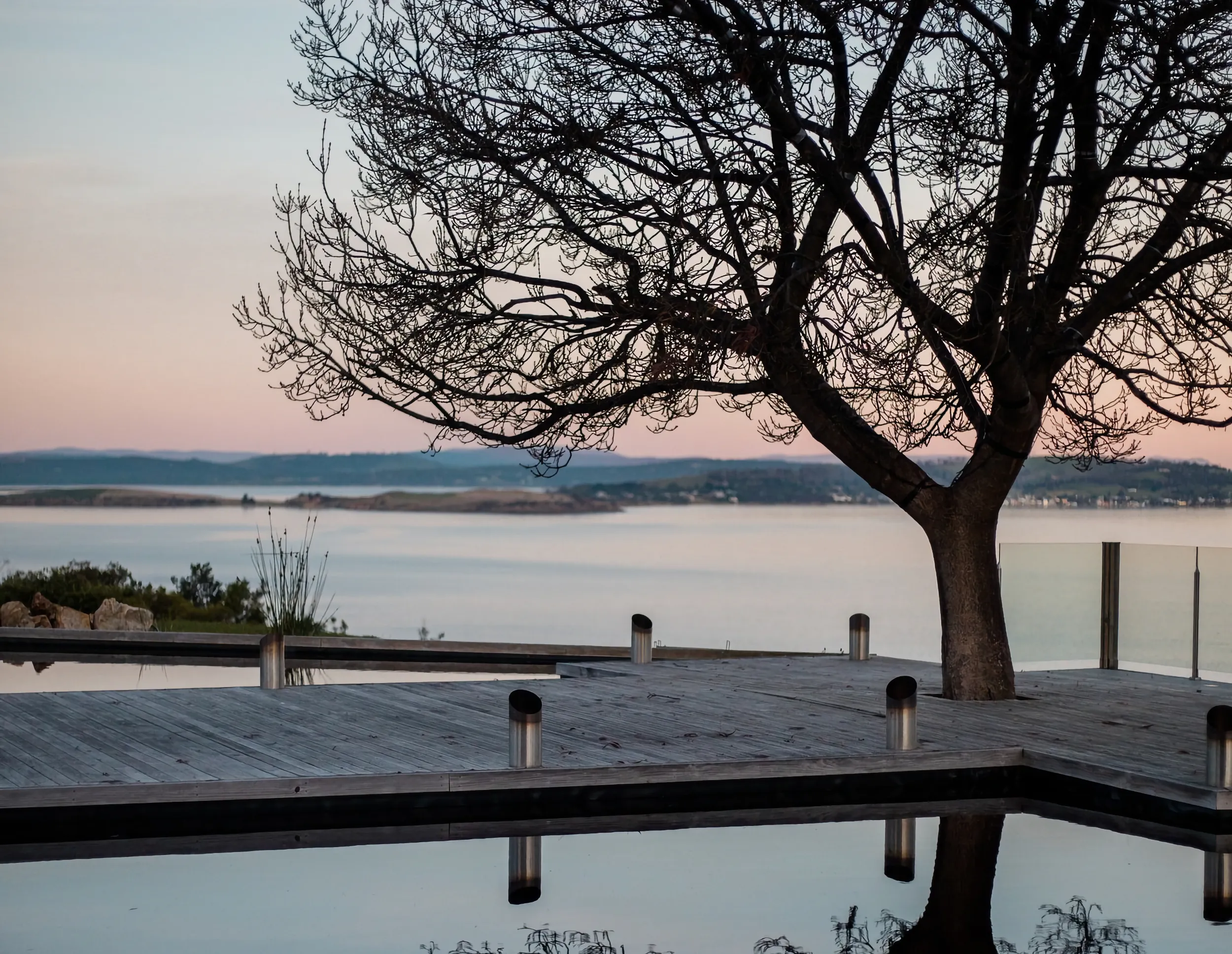 Ocean and poolside view from Glen Albyn Estate.