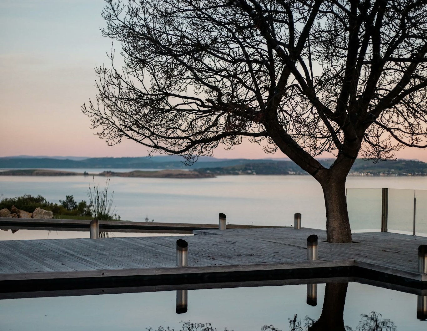 Ocean and poolside view from Glen Albyn Estate.