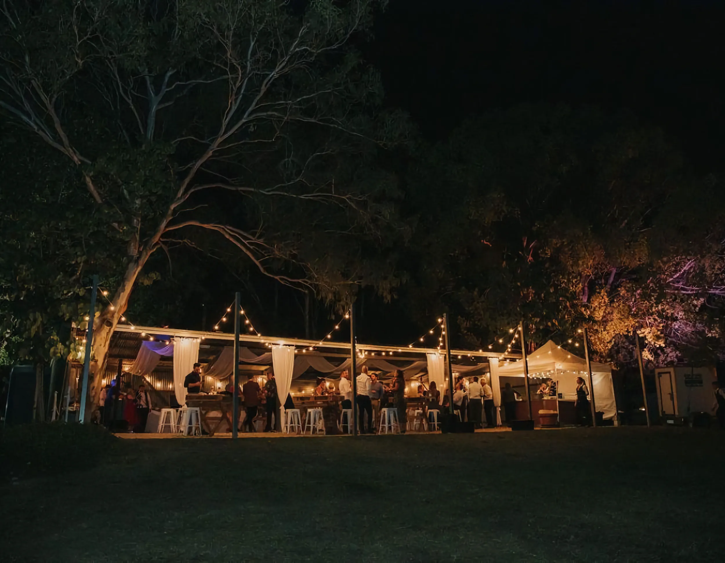 Glenrock Farm at night.
