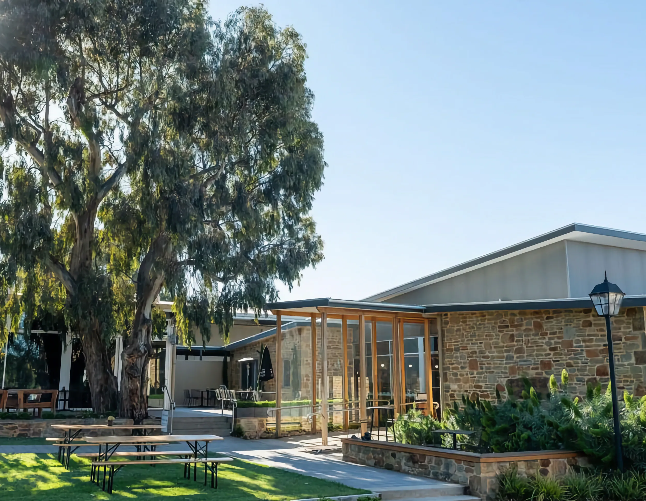 Outside of Pikes Wines.