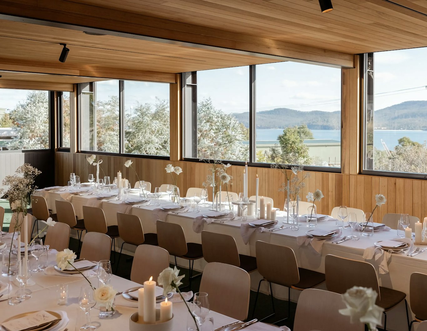 Wedding reception inside Spring Bay Mill.