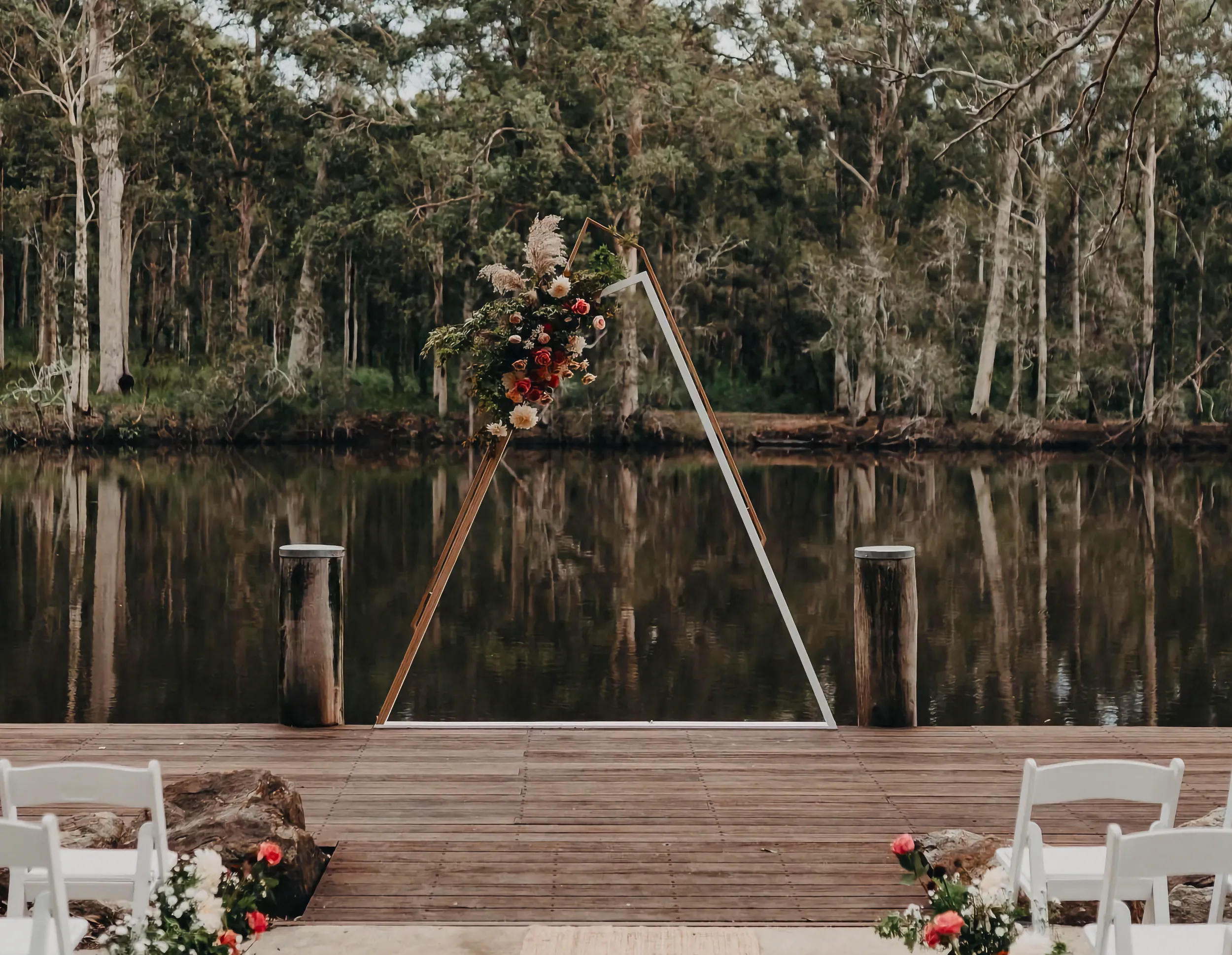 Outdoor ceremony at Bewong River Retreat.