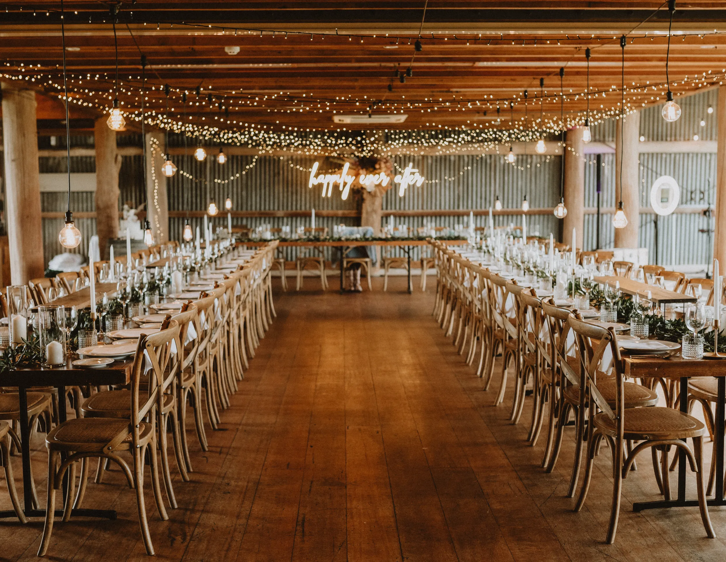Wedding reception at Tocal Homestead