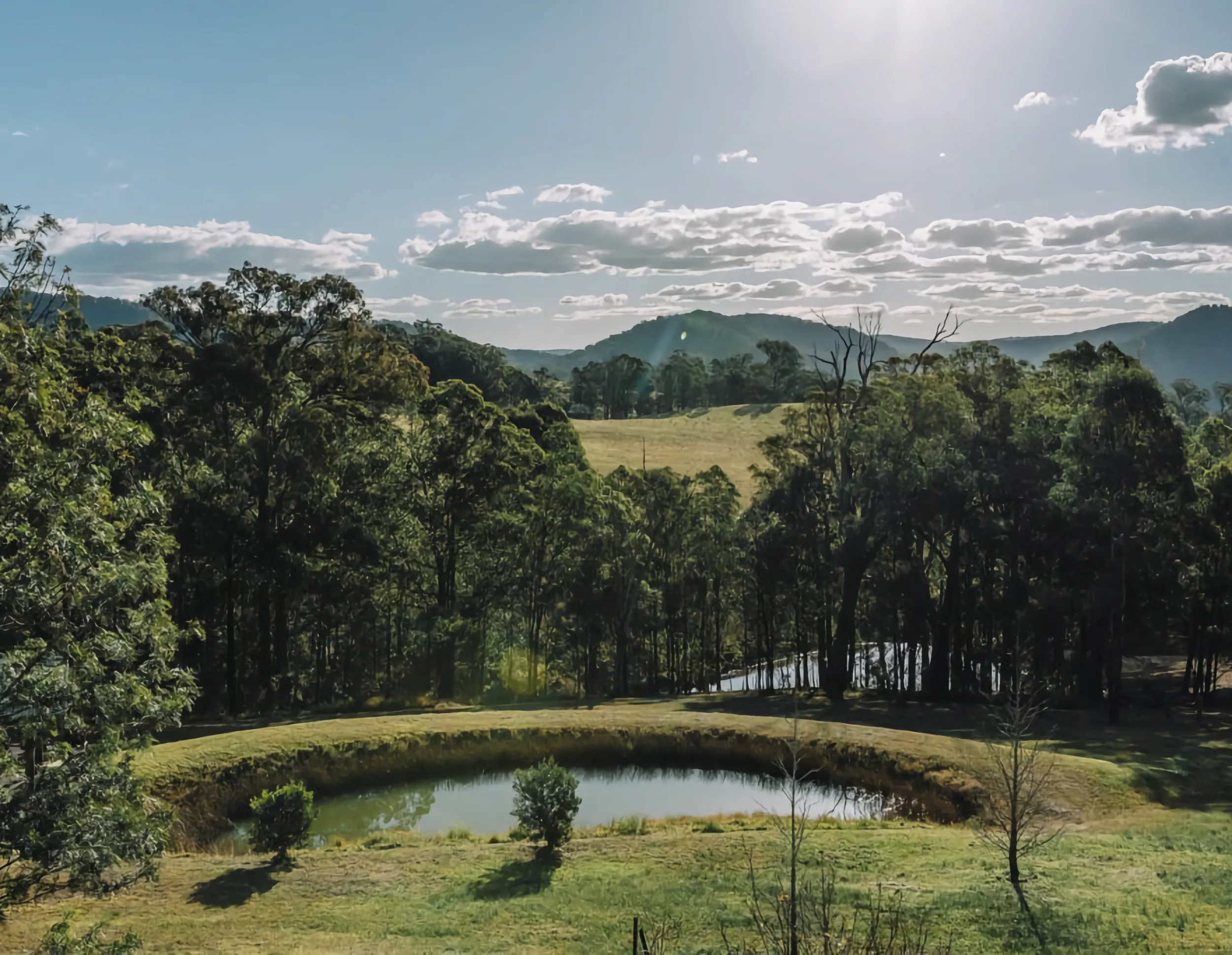 Landscape surrounding Goosewing Cottage