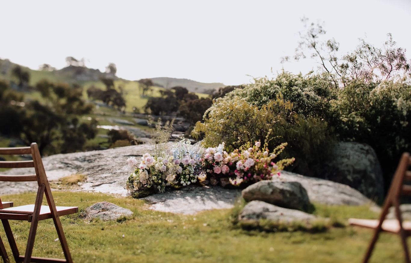 Outdoor ceremony at The Acres