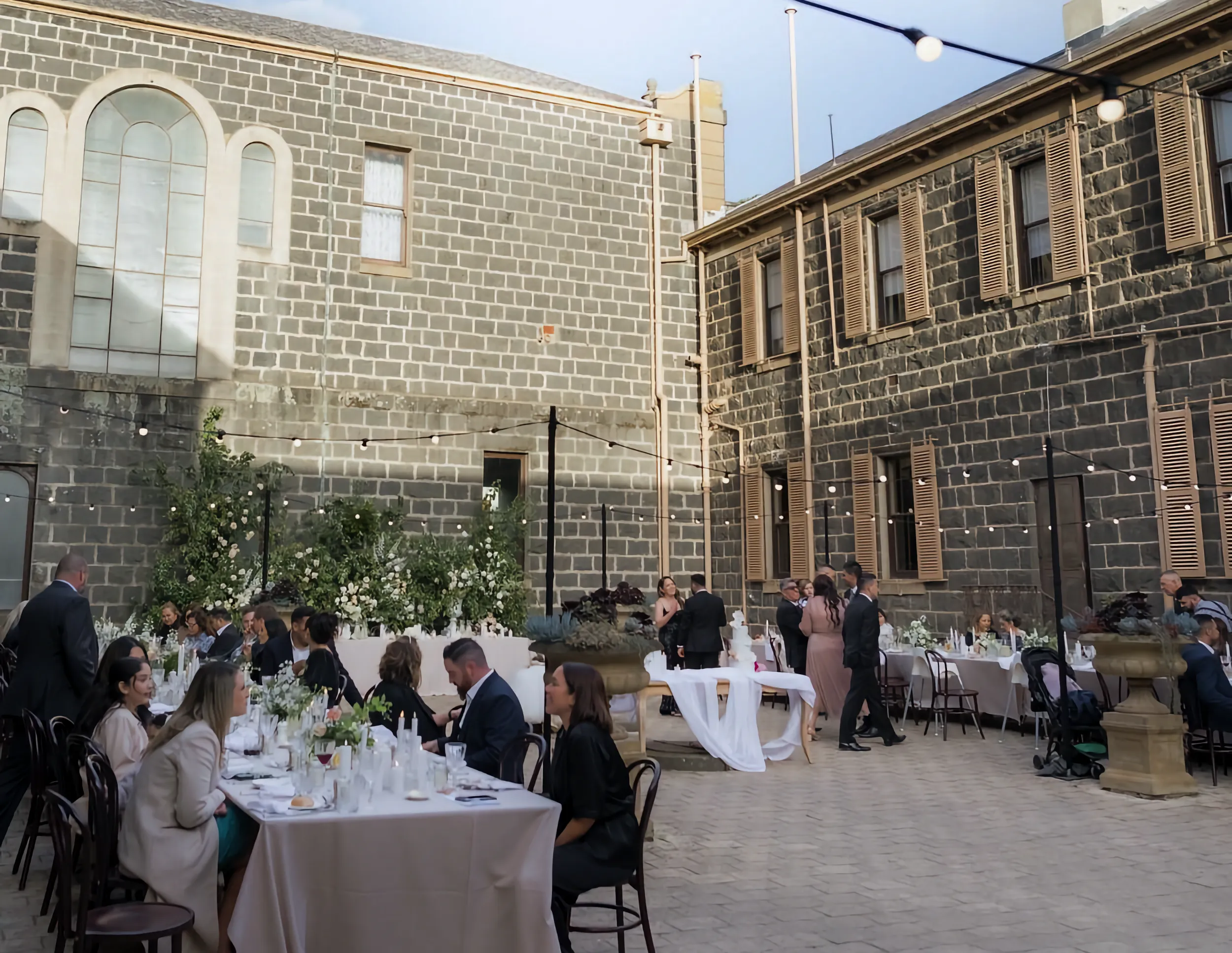 Outdoor reception at The Refectory