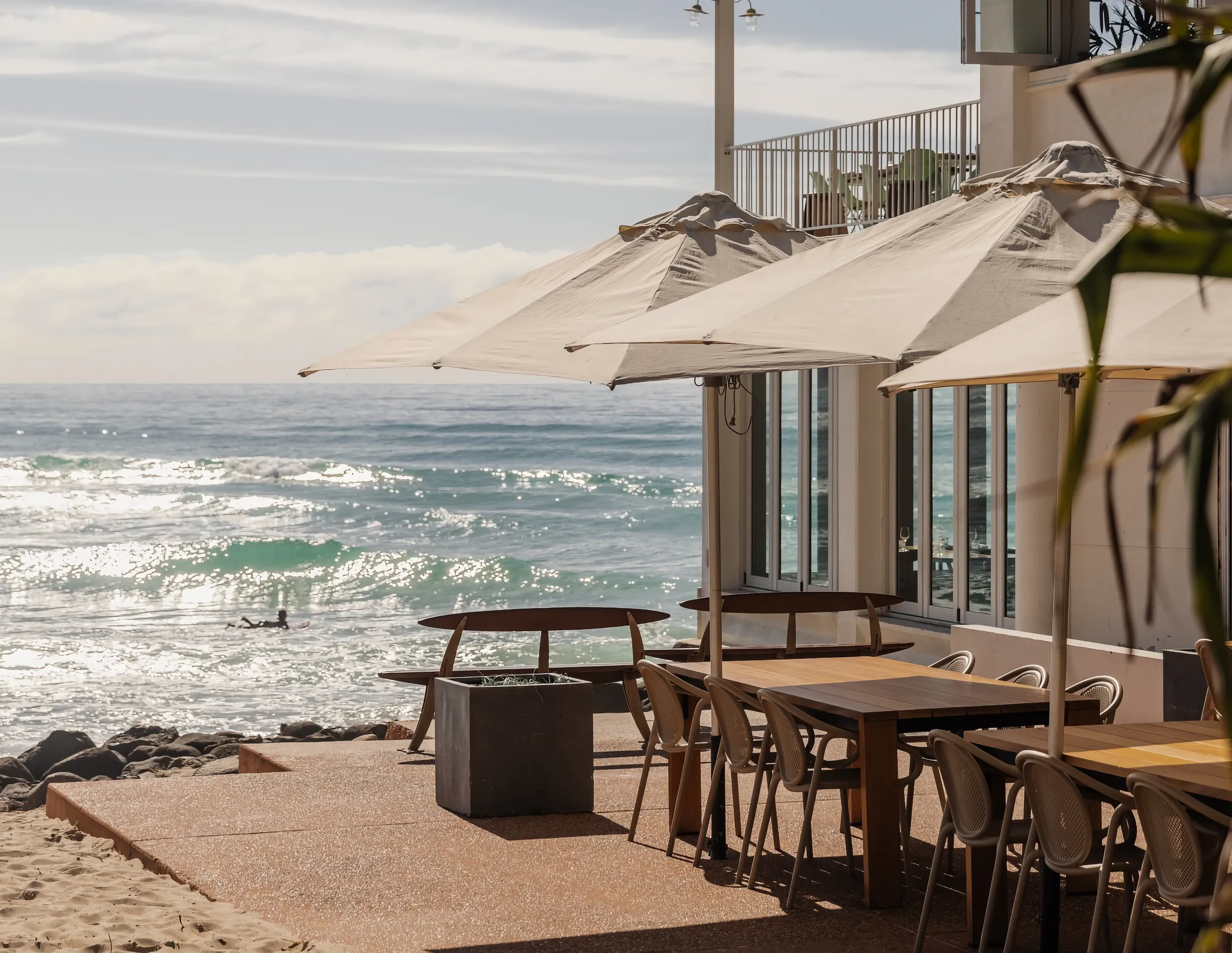 Outdoor seating at Rich Shores