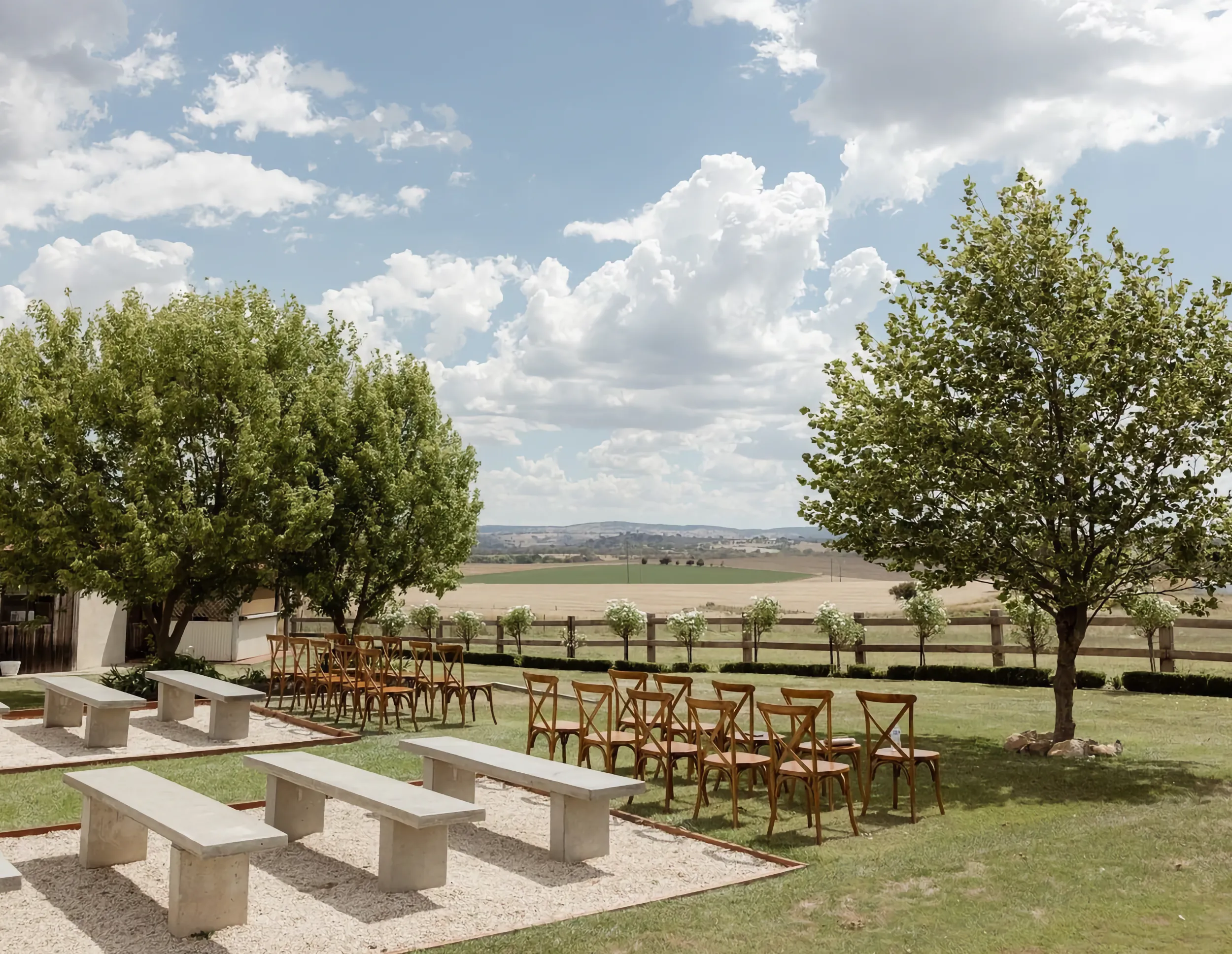 Outdoor ceremony at BoxGrove
