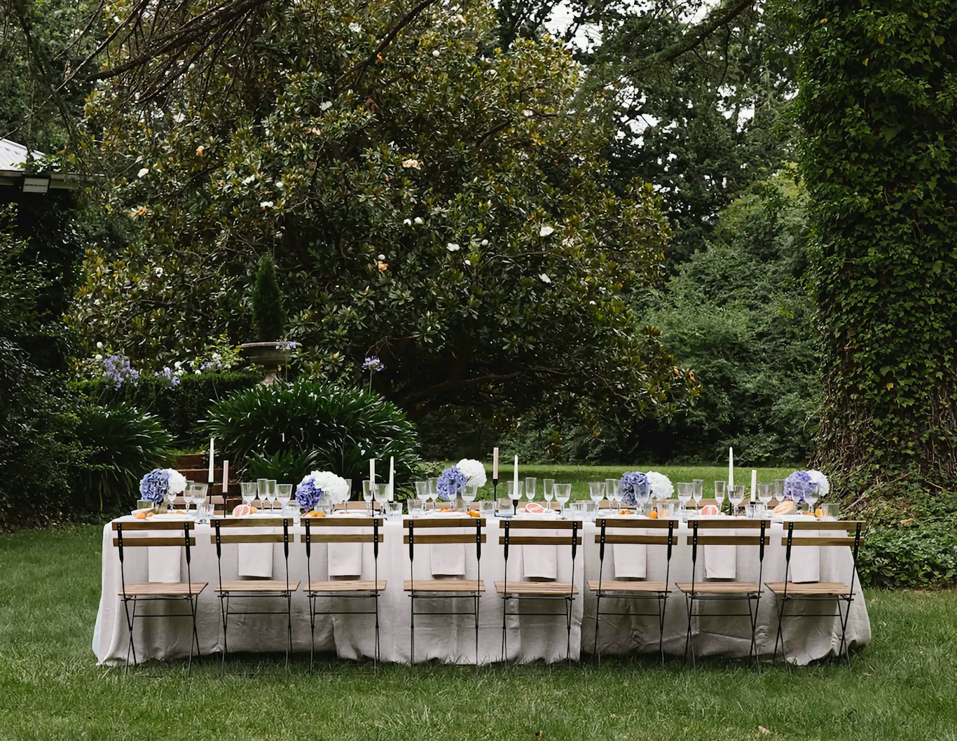 Outdoor reception at Mayfield