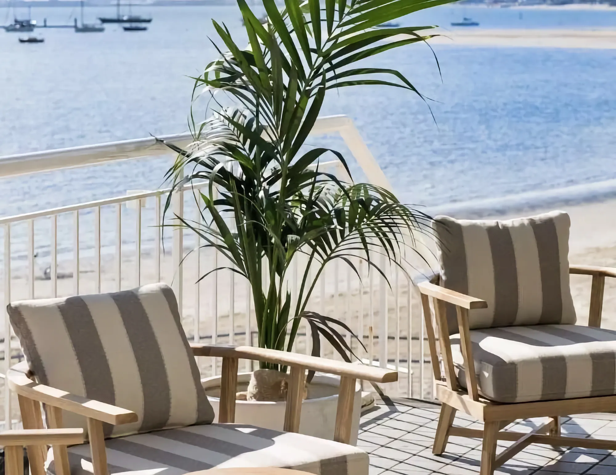 Beach view from Harbour Room