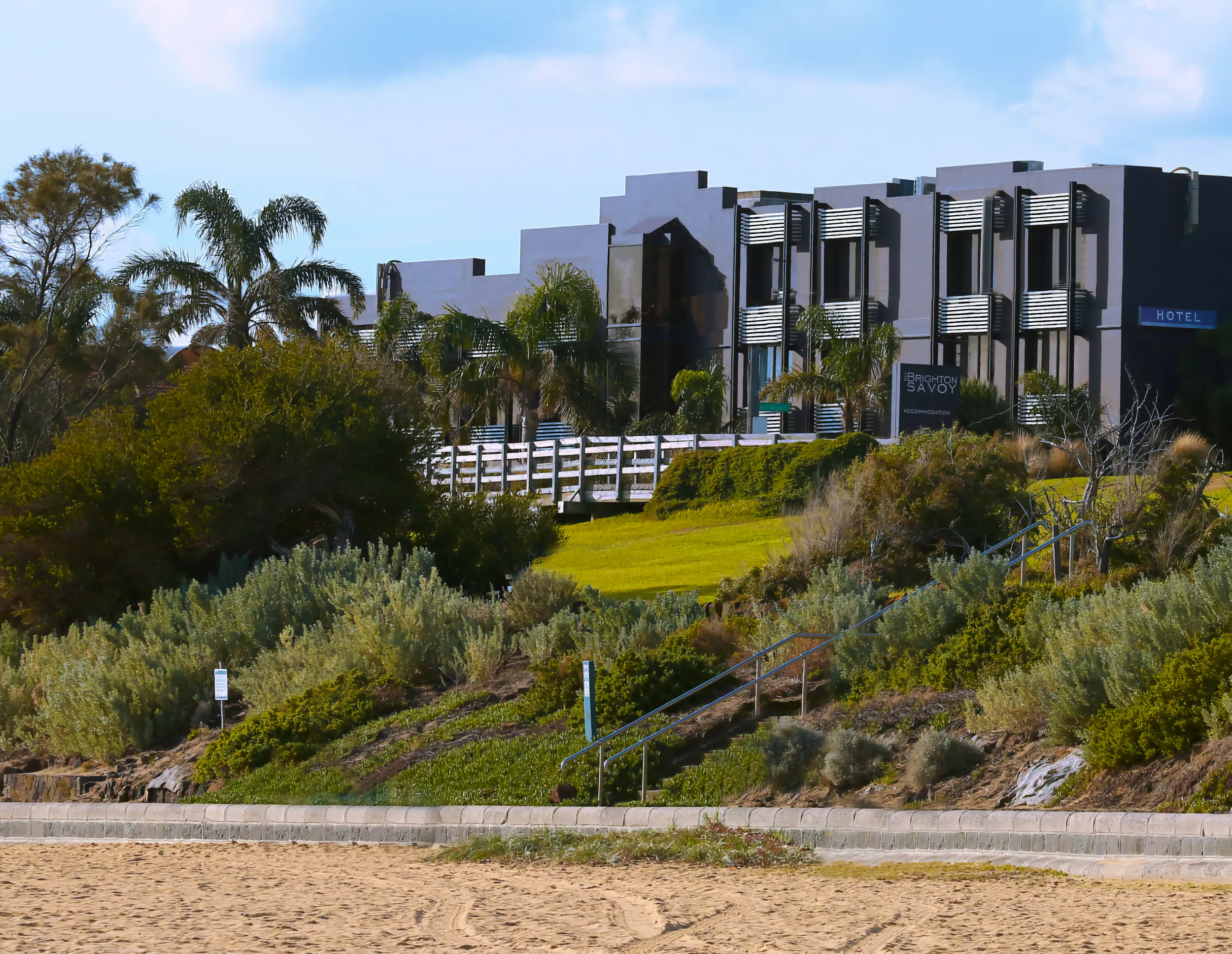 Beachfront view of the Brighton Savoy