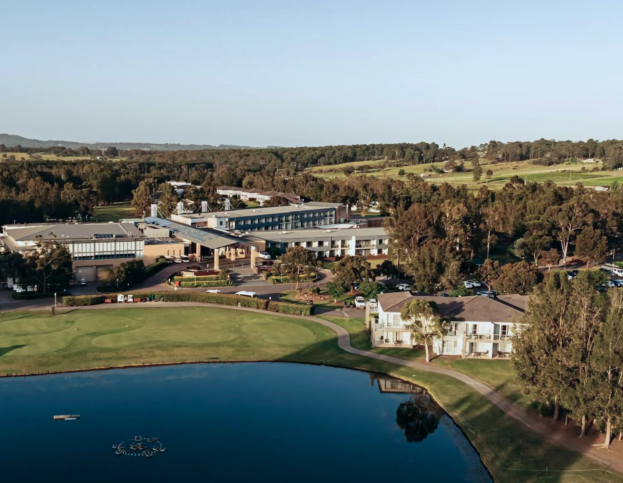 Aerial view of the Crowne Plaza Hunter Valley