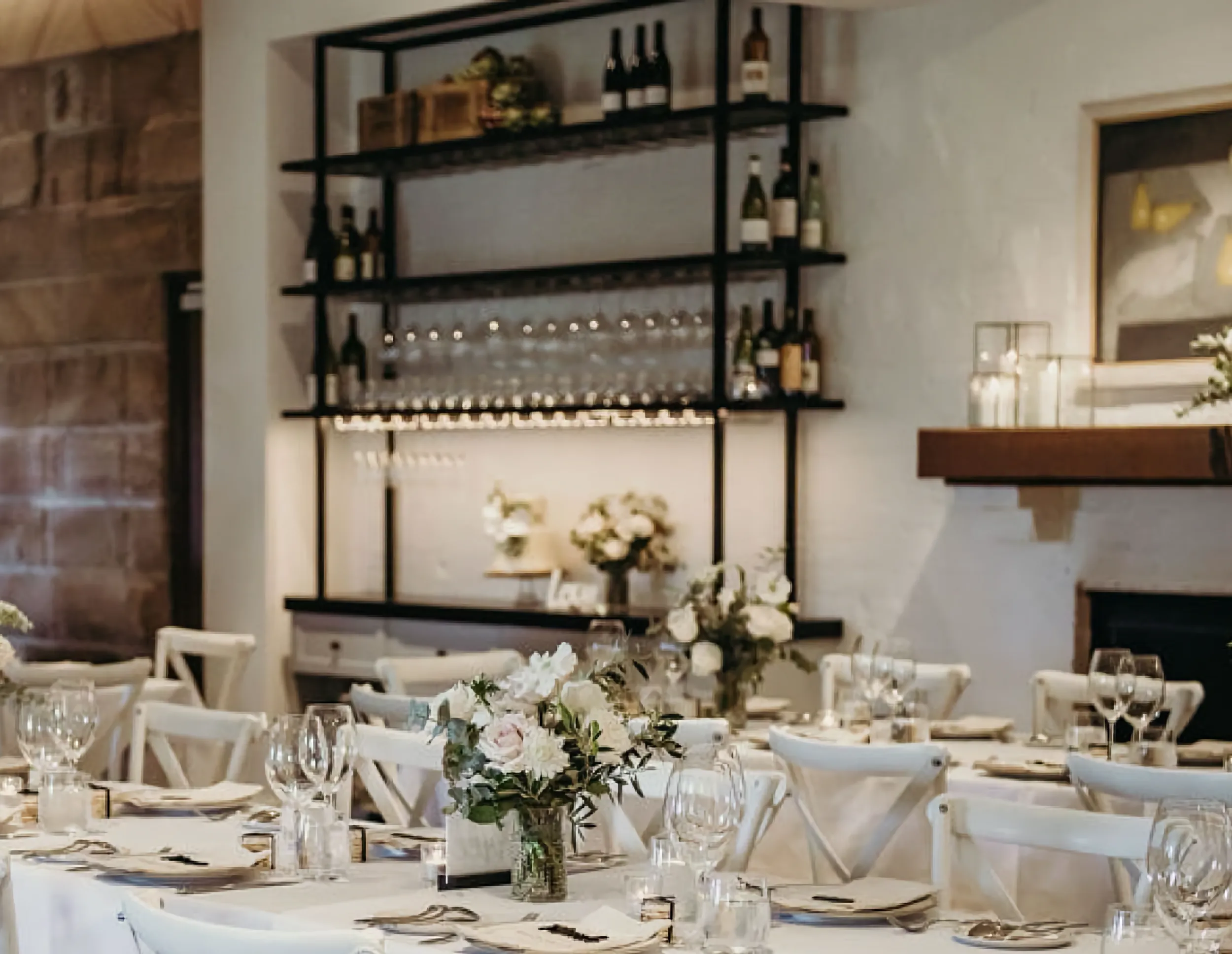 Wedding reception set at Spicers Guesthouse
