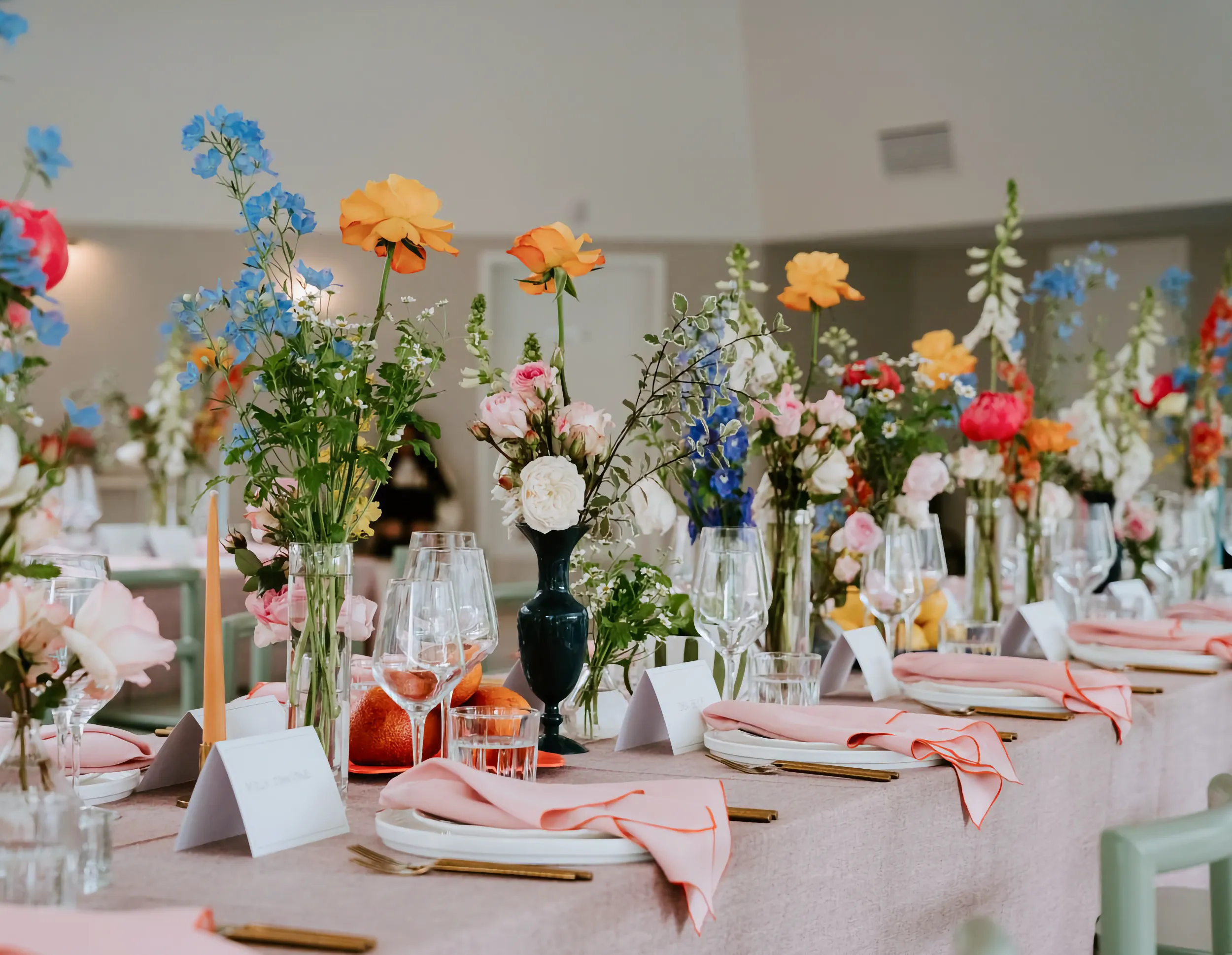 Wedding reception setup at The Terrace